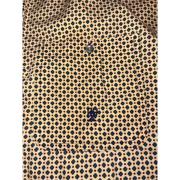 Vintage Wrangler Twenty X Button Up‎ Shirt Mens L Geometric Pattern Short Sleeve - Picture 3 of 7